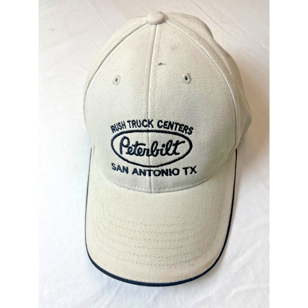 Peterbilt Rush Truck Centers Hat Cap San Antonio TX Beige NU-FIT‎ Flex S/M